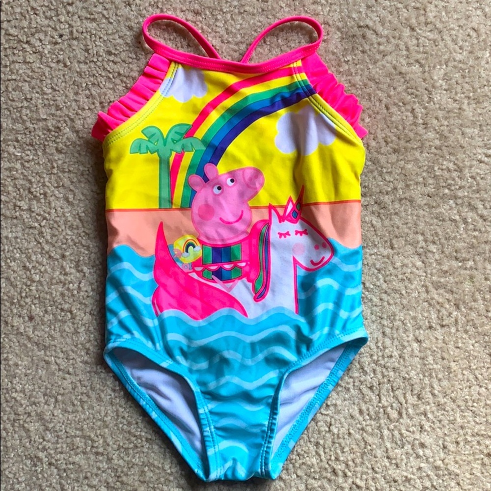 🎉10 for $10🎉 Peppa Pig toddler girls bathing suit 18 months